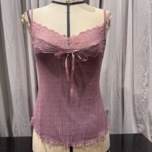 Ann Ferriday VTG Spider Mesh And Lace Fairy Boho Cami S/M Unworn Archival